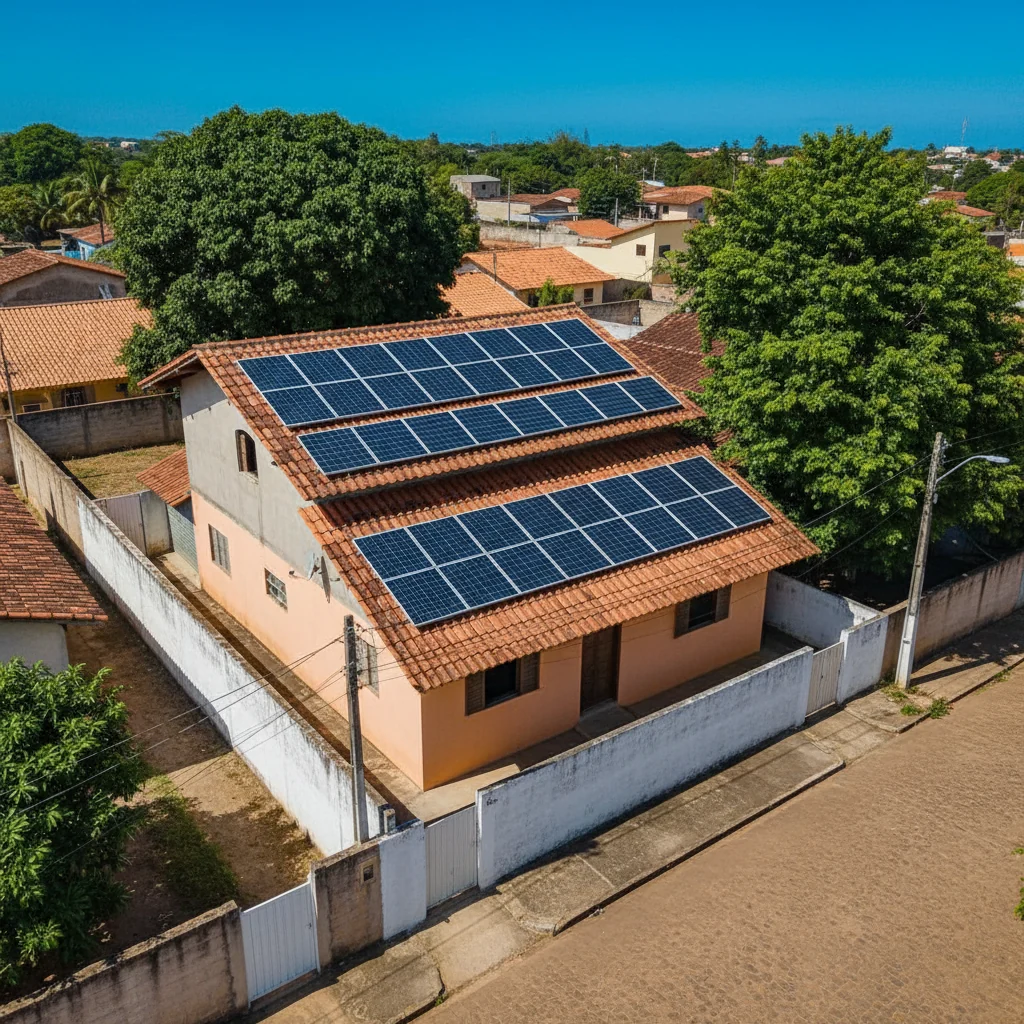 Sistema solar residencial instalado em Cohama, São Luís-MA