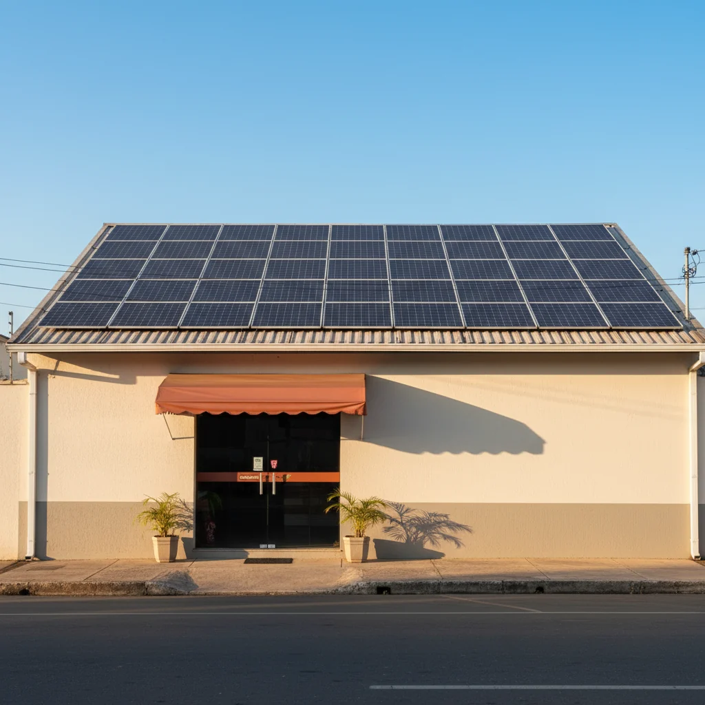 Sistema solar comercial instalado em Paço do Lumiar-MA