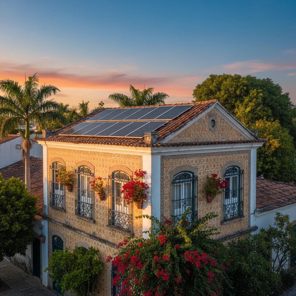 Sistema solar residencial instalado em Raposa-MA
